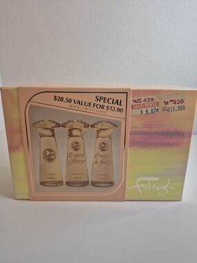Vintage Fabergé Babe Mini Cologne Perfume Set 3 Bottles NIB NOS